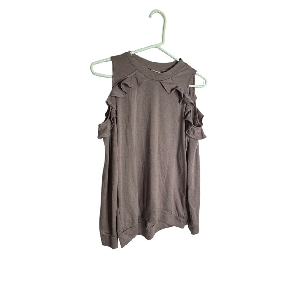 Mossimo Supply Co. Ruffle Sleeve Tank Top - Brown